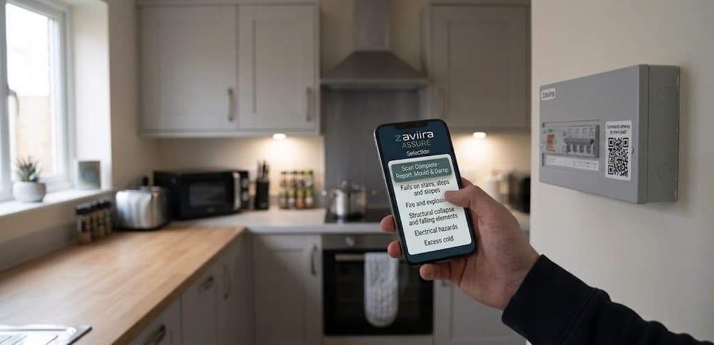 Scanning a QR code and choosing a hazard category